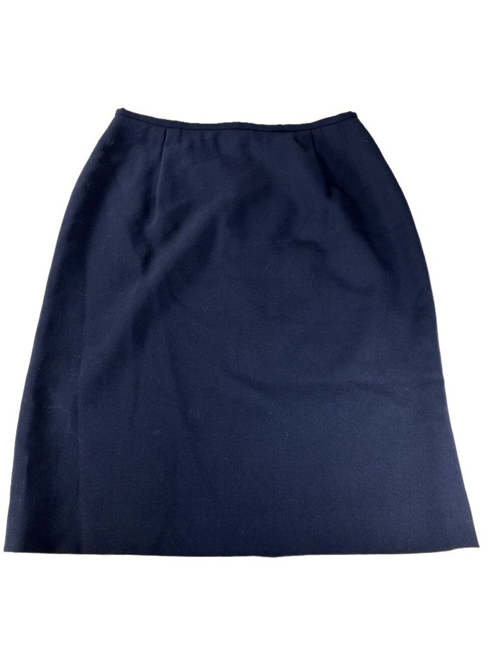 VTG Lauren Ralph Lauren Navy Blue 100% Worsted Wool Pencil Skirt Size 8 Made USA